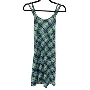Title Nine plaid double spaghetti strap mini dress built in bra small athleisure